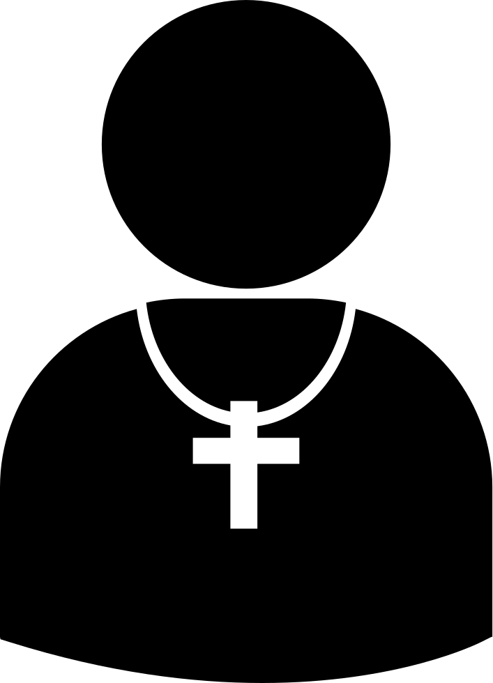 Pastor Silhouette With Cross - Pastors Icon Png Clipart (707x980), Png Download