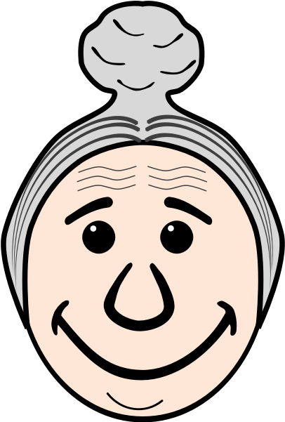 Grandma's Face Clipart (506x750), Png Download