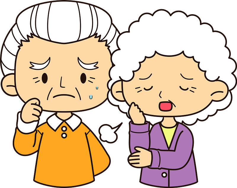 Troubled Grandfather Grandmother Clipart - Cartoon - Png Download (800x635), Png Download