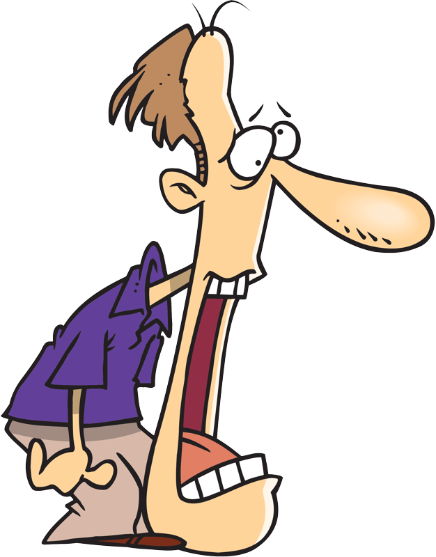 Shocked Man - Jaw Drop Clipart - Png Download (626x800), Png Download