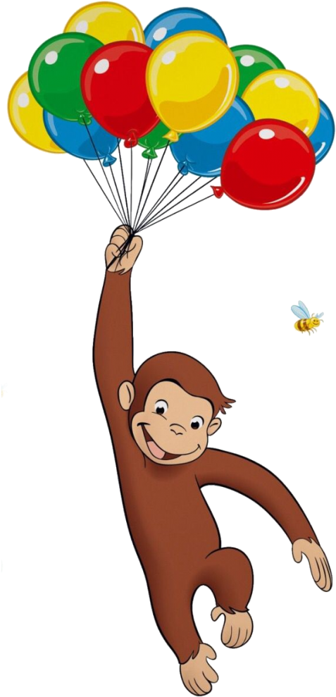 Curious George Clipart (554x1024), Png Download