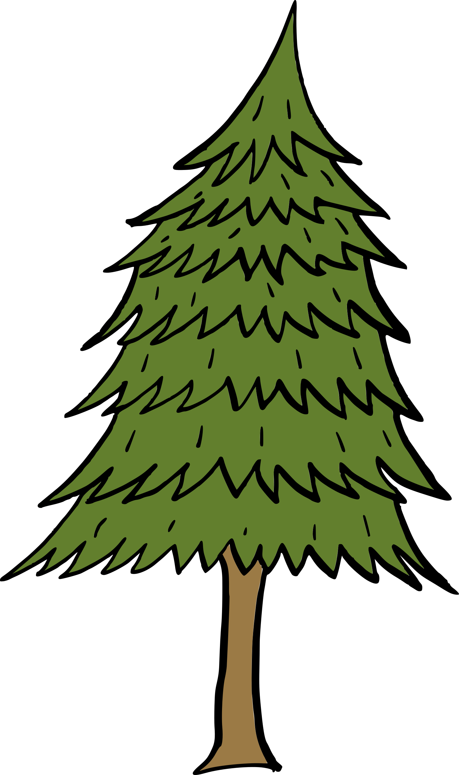 Cartoon Tree 5 - Cartoon Tree Png Clipart (1569x2649), Png Download