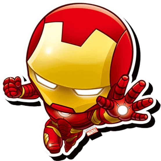 America Chimichanga Widow Thor Loki Black Iron Clipart - Cartoon Iron Man Chibi - Png Download (555x555), Png Download