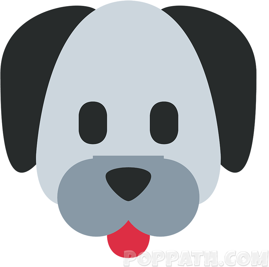 Pug Emoji Puppy Poodle Pet - Dog Face Icon Png Clipart (1000x1000), Png Download