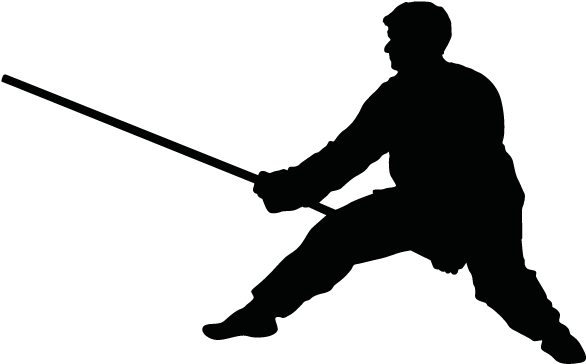 Martial Arts Karate Combat Sport Clip Art - Martial Arts Silhouettes - Png Download (600x600), Png Download