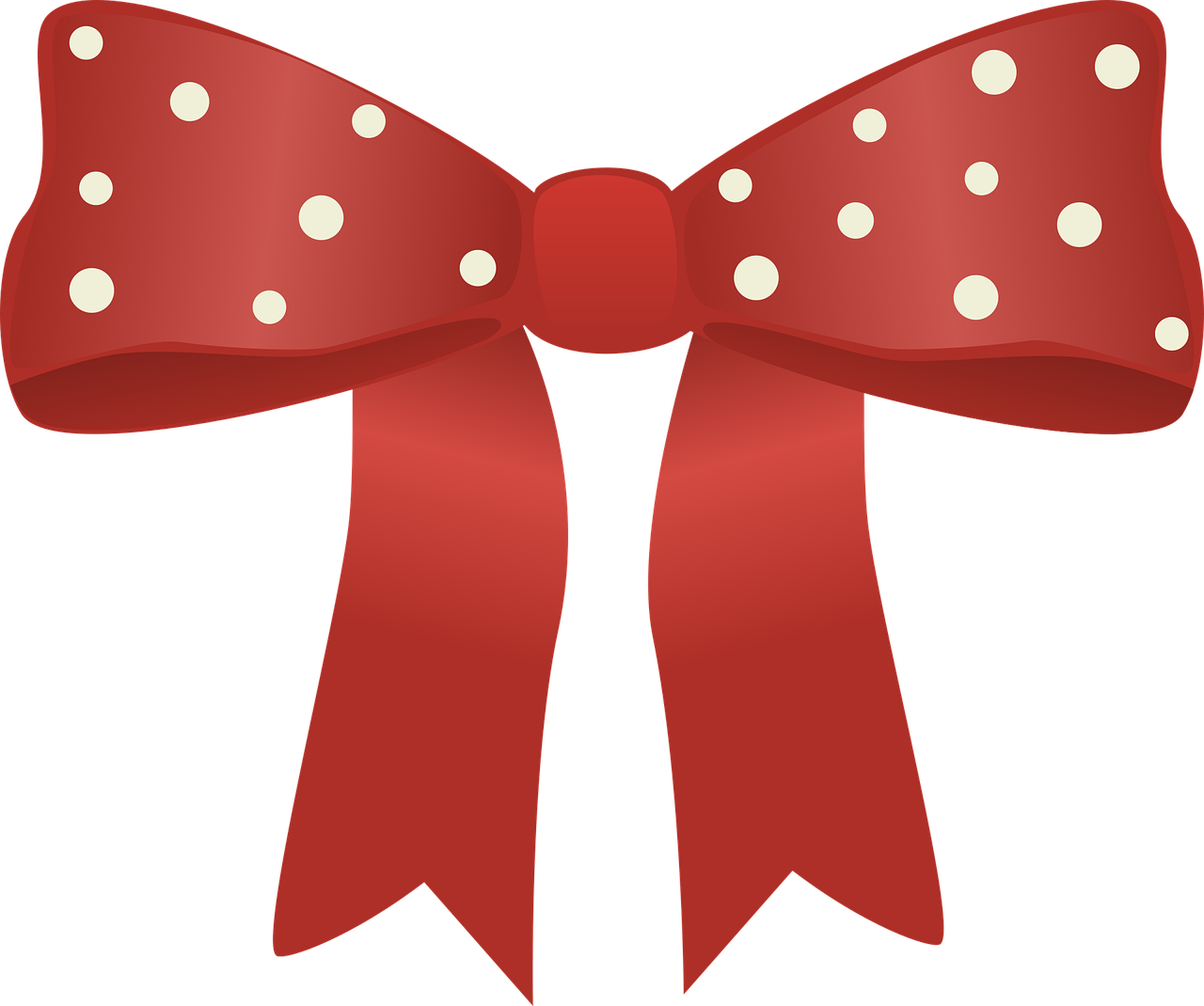 Red Christmas Bow With Polka Dots Clipart - Noeud Papillon Noel Png Transparent Png (800x669), Png Download