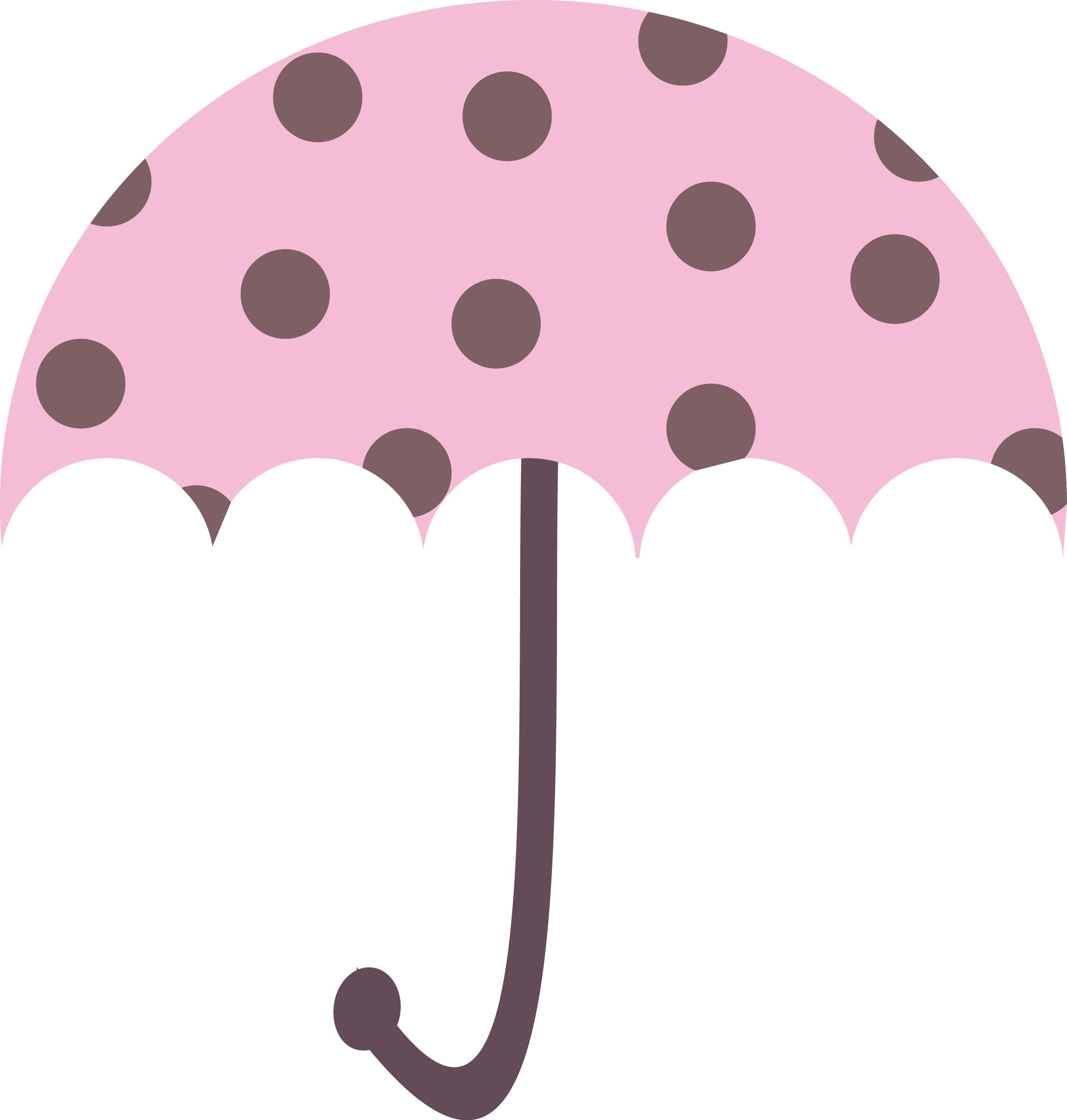 Pink Umbrella Clip Art - Cute Umbrella Clip Art - Png Download (2349x2465), Png Download