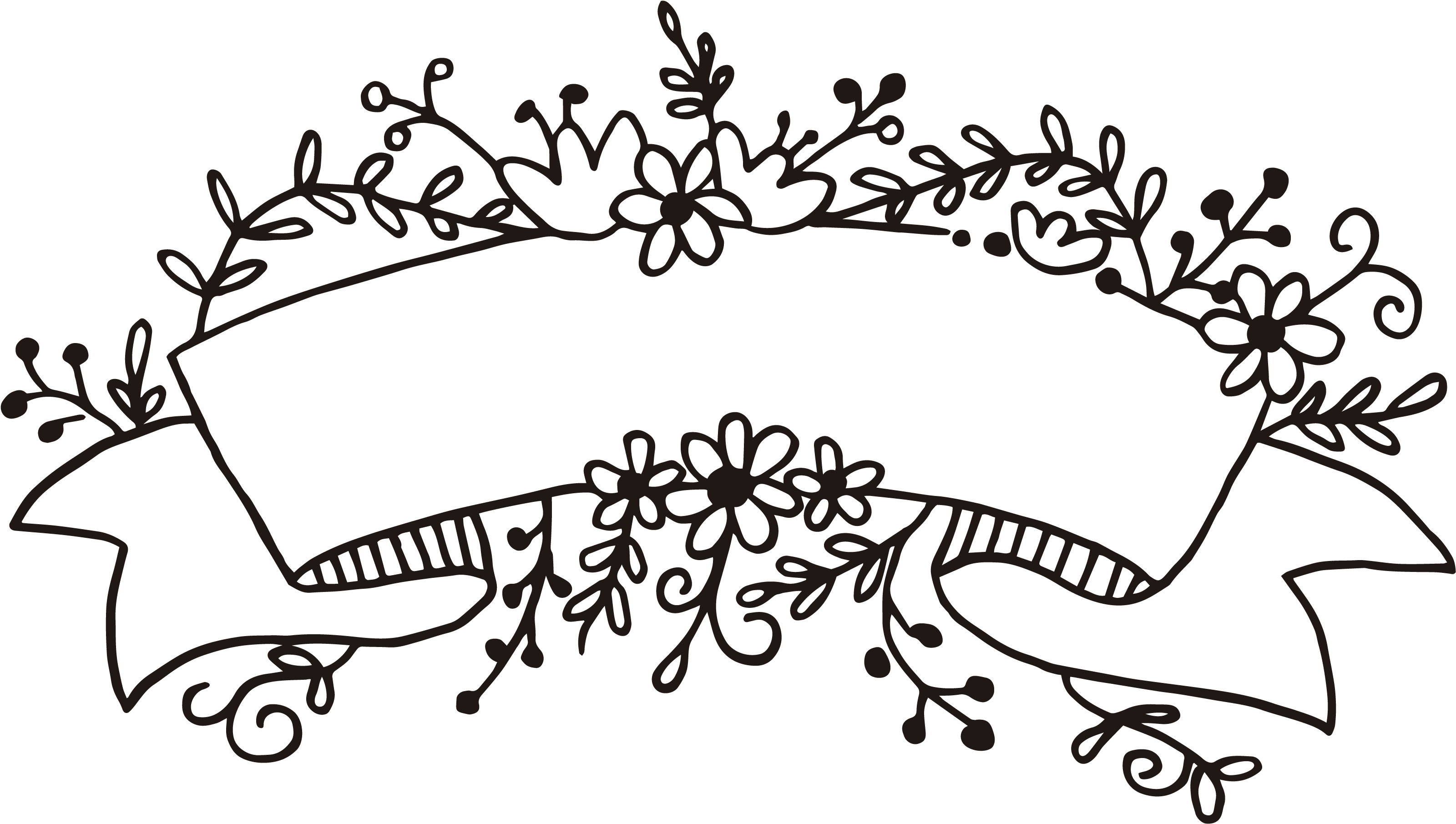 Free Flower Doodle Clipart Banner Free Www - Bullet Journal Clip Art - Png Download (3300x1948), Png Download