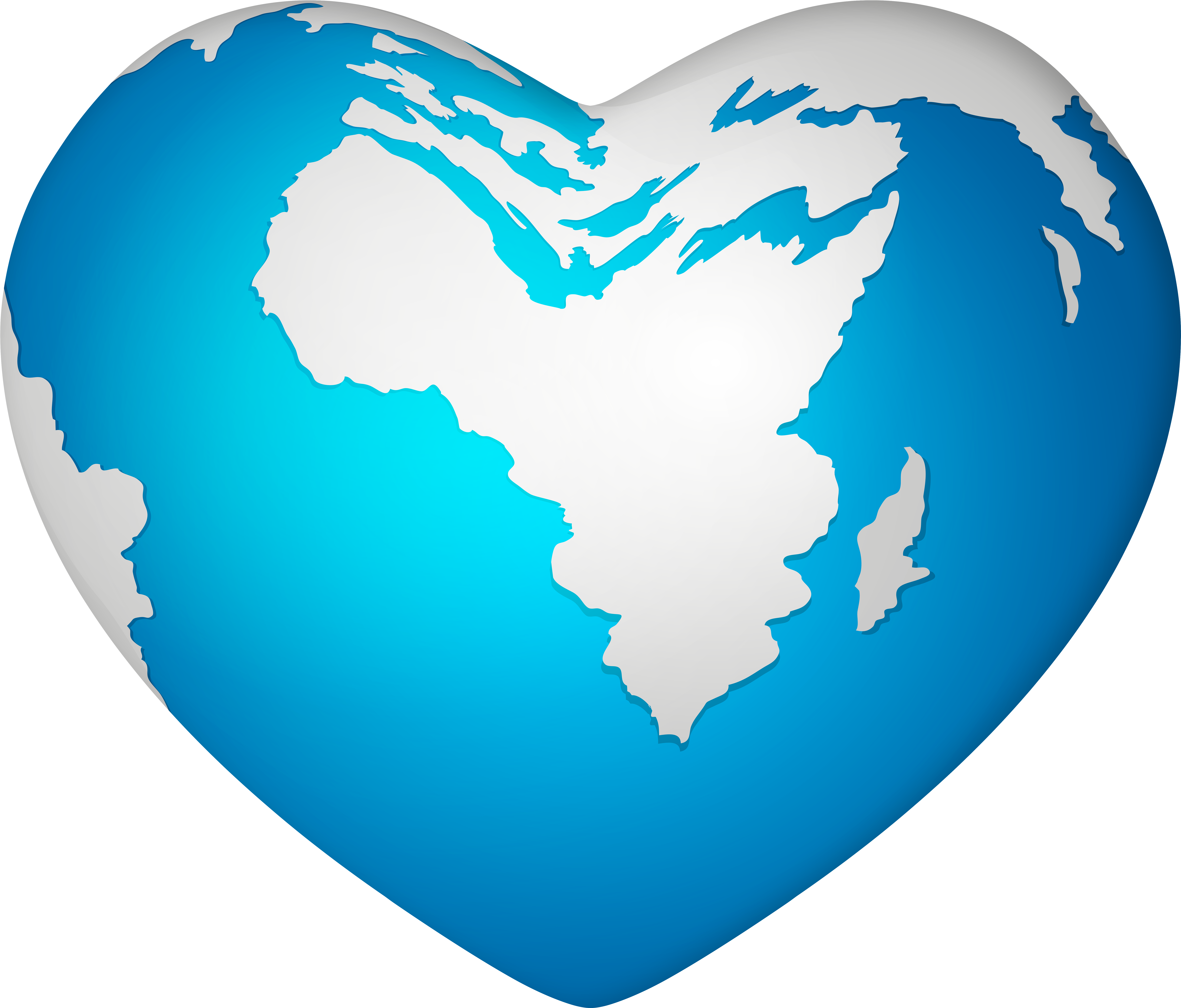 Heart Shape Earth Png Clipart Transparent Png (8000x6844), Png Download