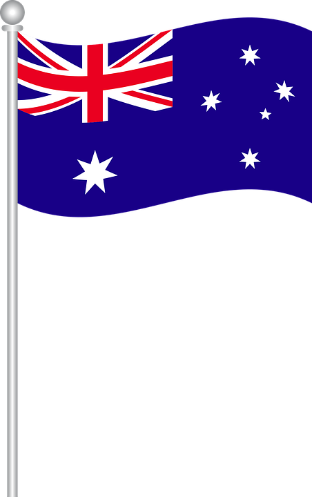 Australian Flag On Pole Png - New Zealand Flag Clip Art Transparent Png (452x720), Png Download