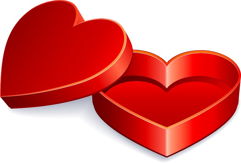 Heart Shaped Chocolate Box Clipart - Clip Art - Png Download (800x544), Png Download