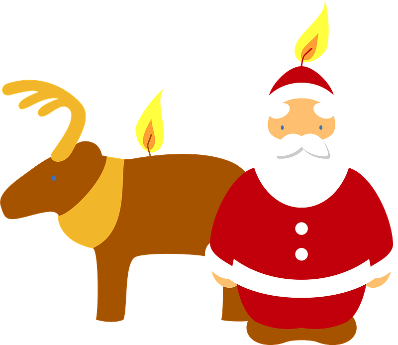 Christmas Candle Clipart - Cartoon - Png Download (800x693), Png Download