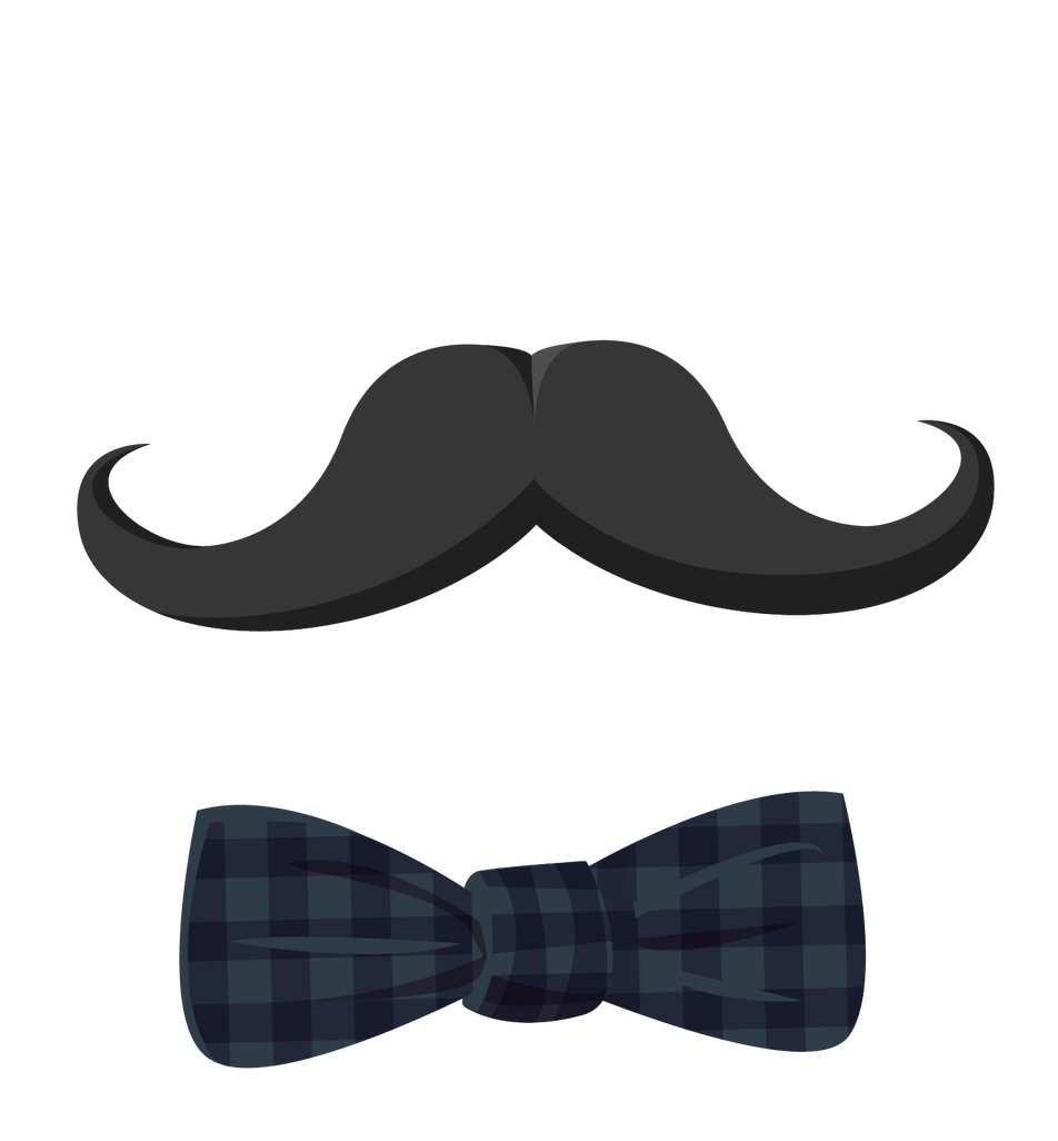 Euclidean Vector Bow Tie Beard Black - Bow Tie Clipart (1600x1555), Png Download