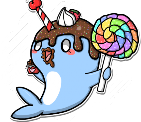 Narwhal Cartoon Ice Cream Clipart (640x480), Png Download