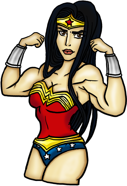 Wonder Woman Clipart Transparent Background - Wonder Woman Muscle Arms - Png Download (620x675), Png Download