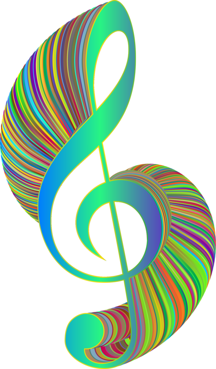 Green,musical Note,clef - Circle Clipart (438x750), Png Download