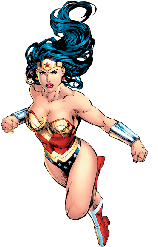 Wonder Woman Superhero Batman The Flash - Comic Transparent Wonder Woman Png Clipart (694x915), Png Download