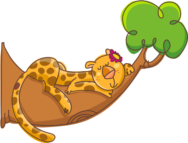 Flood Clipart Flood Noah - Sleeping Leopard Cartoon - Png Download (700x700), Png Download