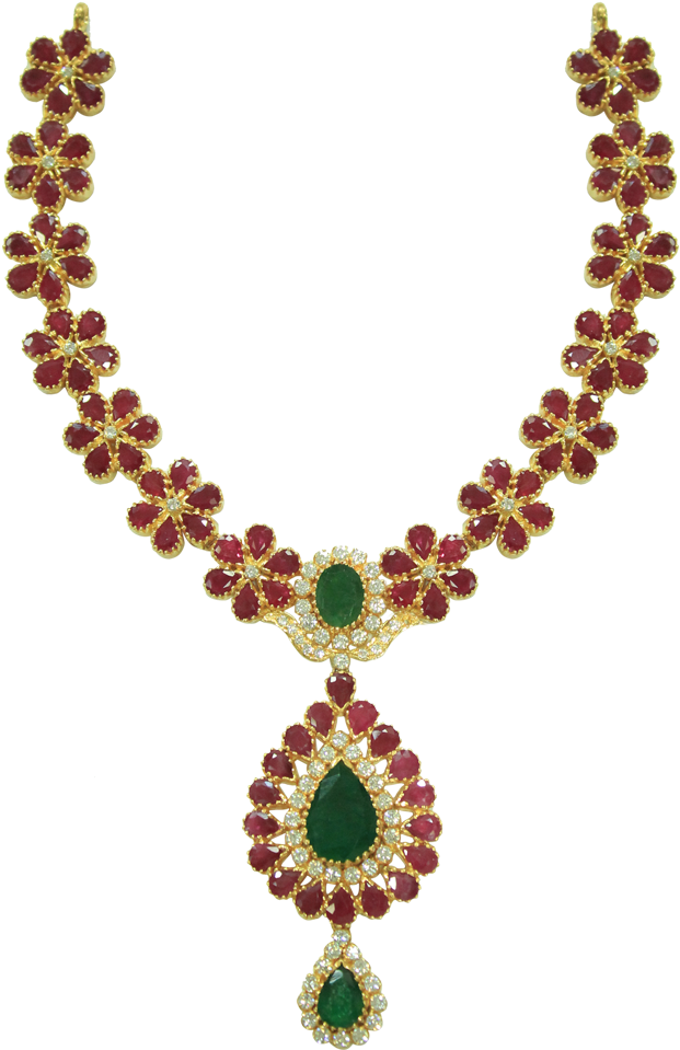 Sanghi Jewellers - Black Stones Gold Mix Necklace Clipart (1024x1024), Png Download