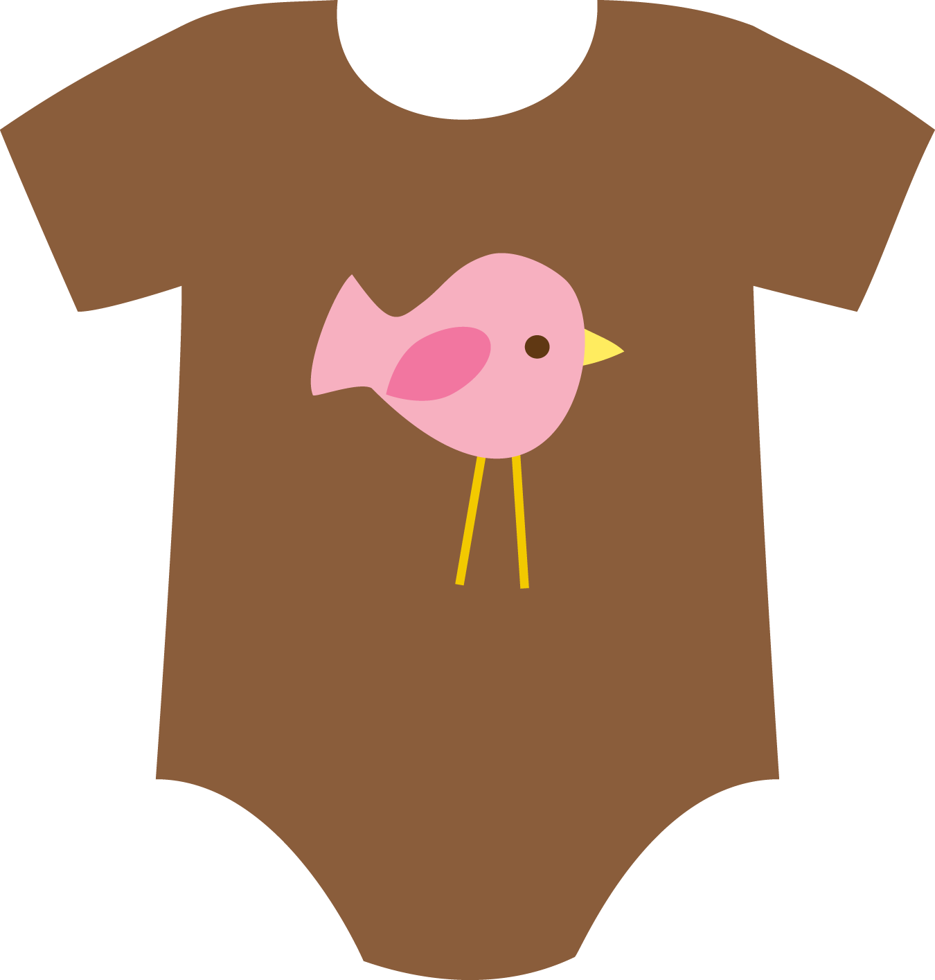 Clipart Baby Onesie - Brown Baby Onesie Clipart - Png Download (1350x1415), Png Download