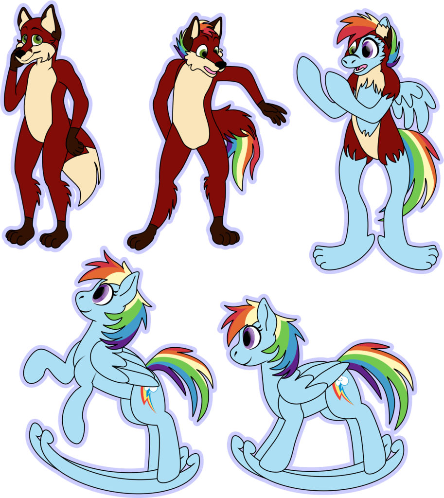Clipart Baby Rocking Horse - Anthro Fox Fursona Base - Png Download (913x1024), Png Download