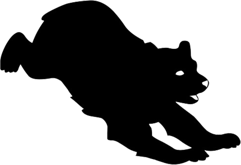 Polar Bear Panthera Clip Art - Clip Art Running Bear - Png Download (1100x875), Png Download