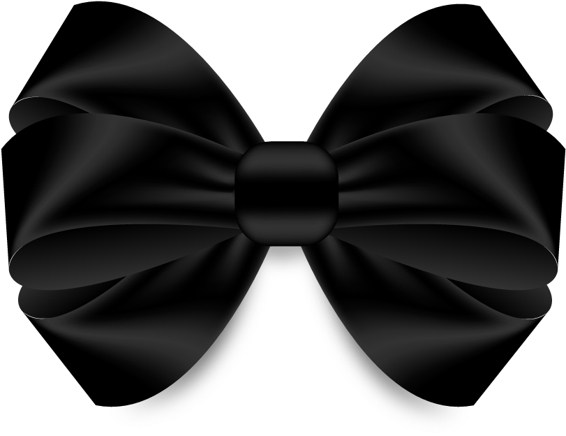 Bow Tie Necktie Computer File - Black Cute Ribbon Png Clipart (1000x1000), Png Download