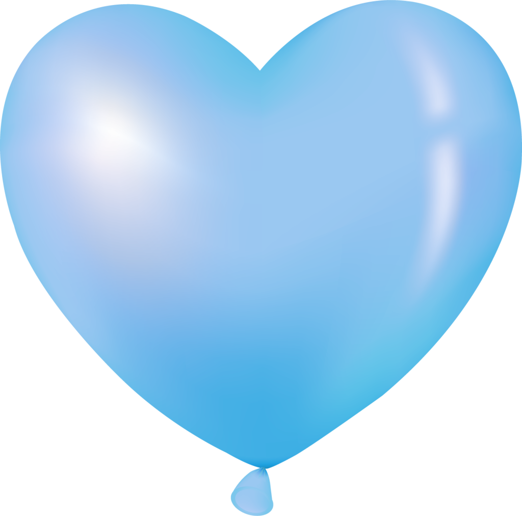 Heart Clipart Clipart Teal Blue - Heart Shaped Balloon Clipart - Png Download (1024x1012), Png Download