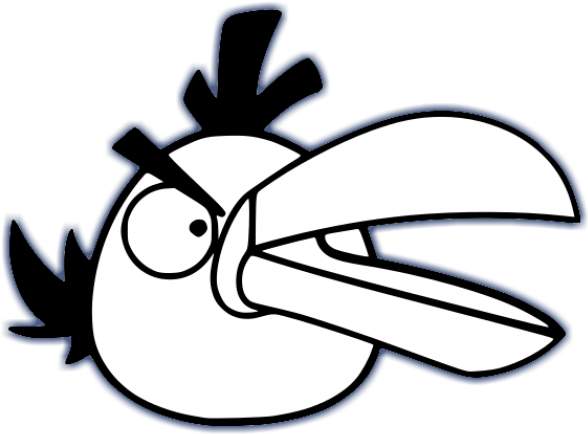 Angry Birds Black And White - Agry Birds Coloring Pages Clipart (640x480), Png Download