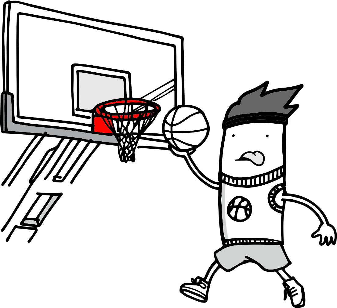 Basketball Hoop Black And White Clipart Banner Freeuse Hoop For