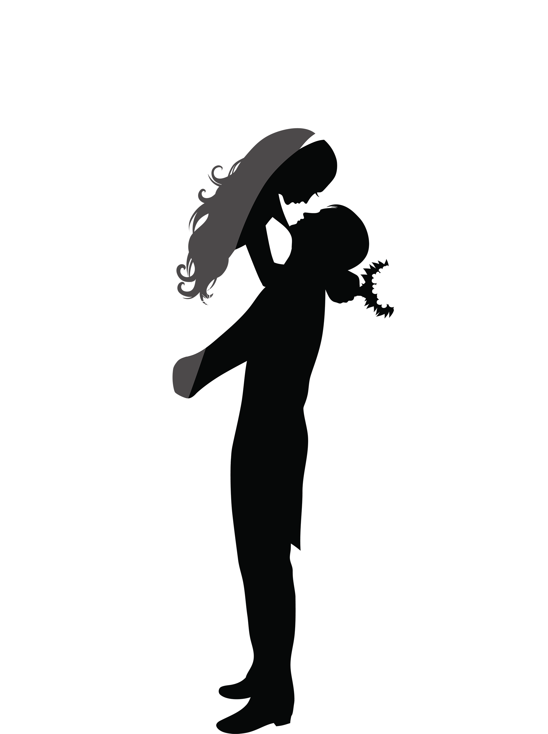 Vector Drawing Wedding Couple Clipart (2283x3000), Png Download