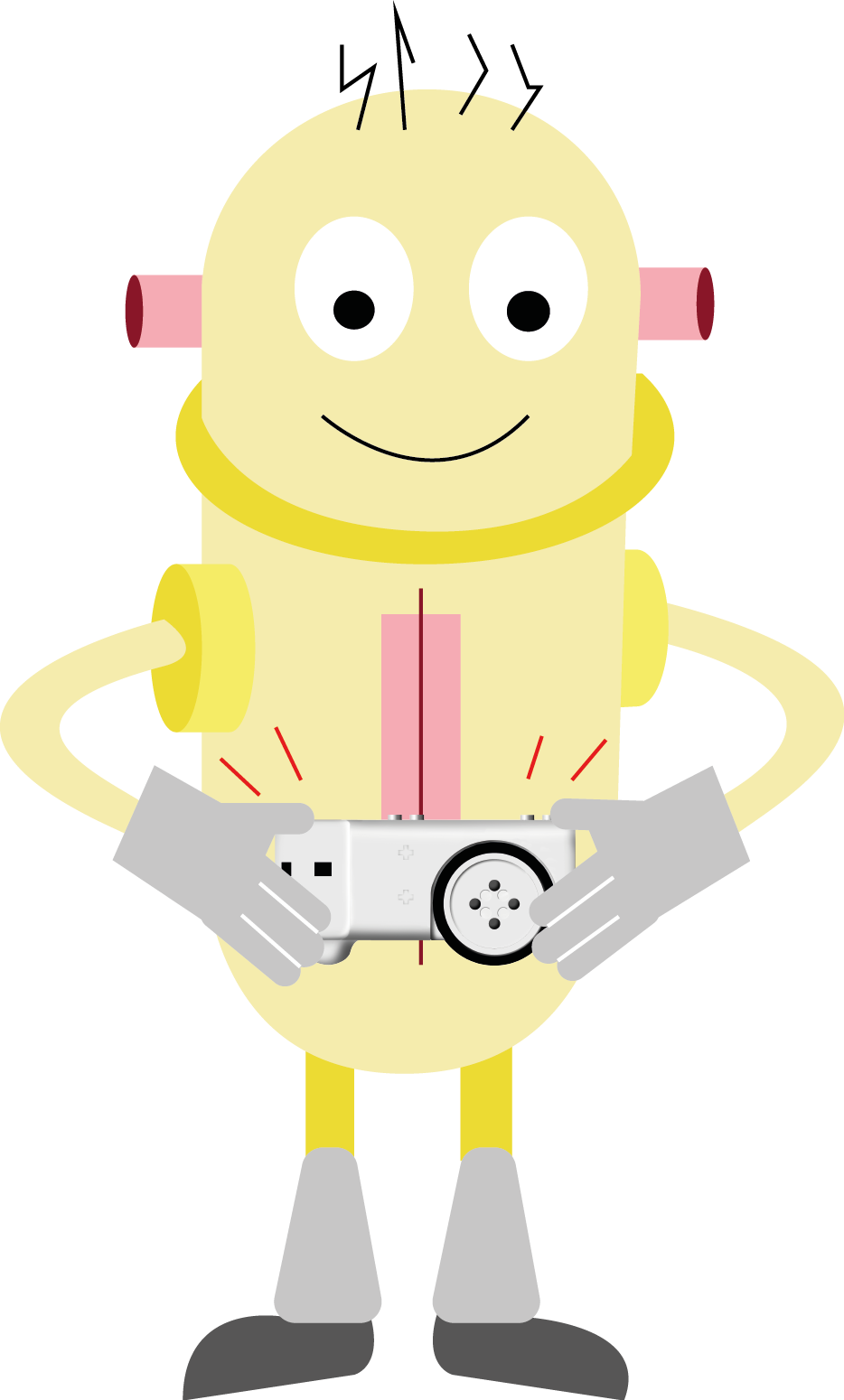 Robot1 - Cartoon Clipart (934x1550), Png Download