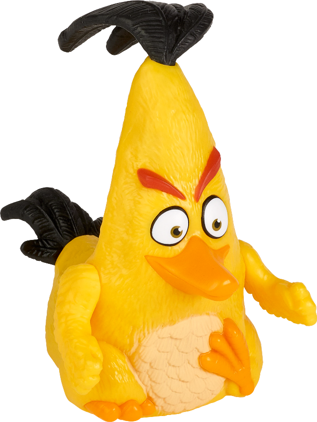 Light-up Red Press Button To Activate A Red Glow And - Yellow Angry Bird Toy Clipart (637x846), Png Download