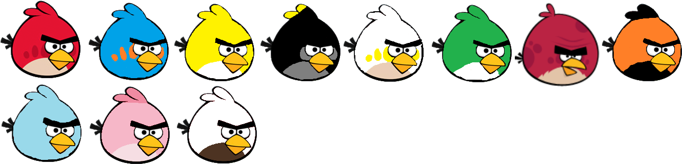 Angry Birds Fanon Wiki - Red Color Angry Birds Clipart (1351x333), Png Download