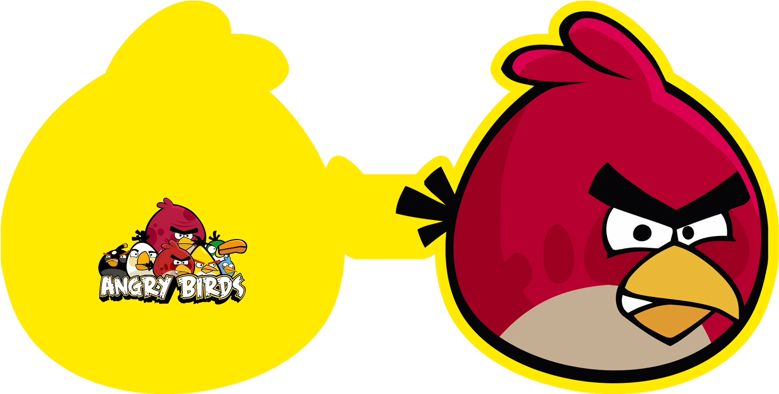 Red Angry Birds Characters Clipart (1600x800), Png Download