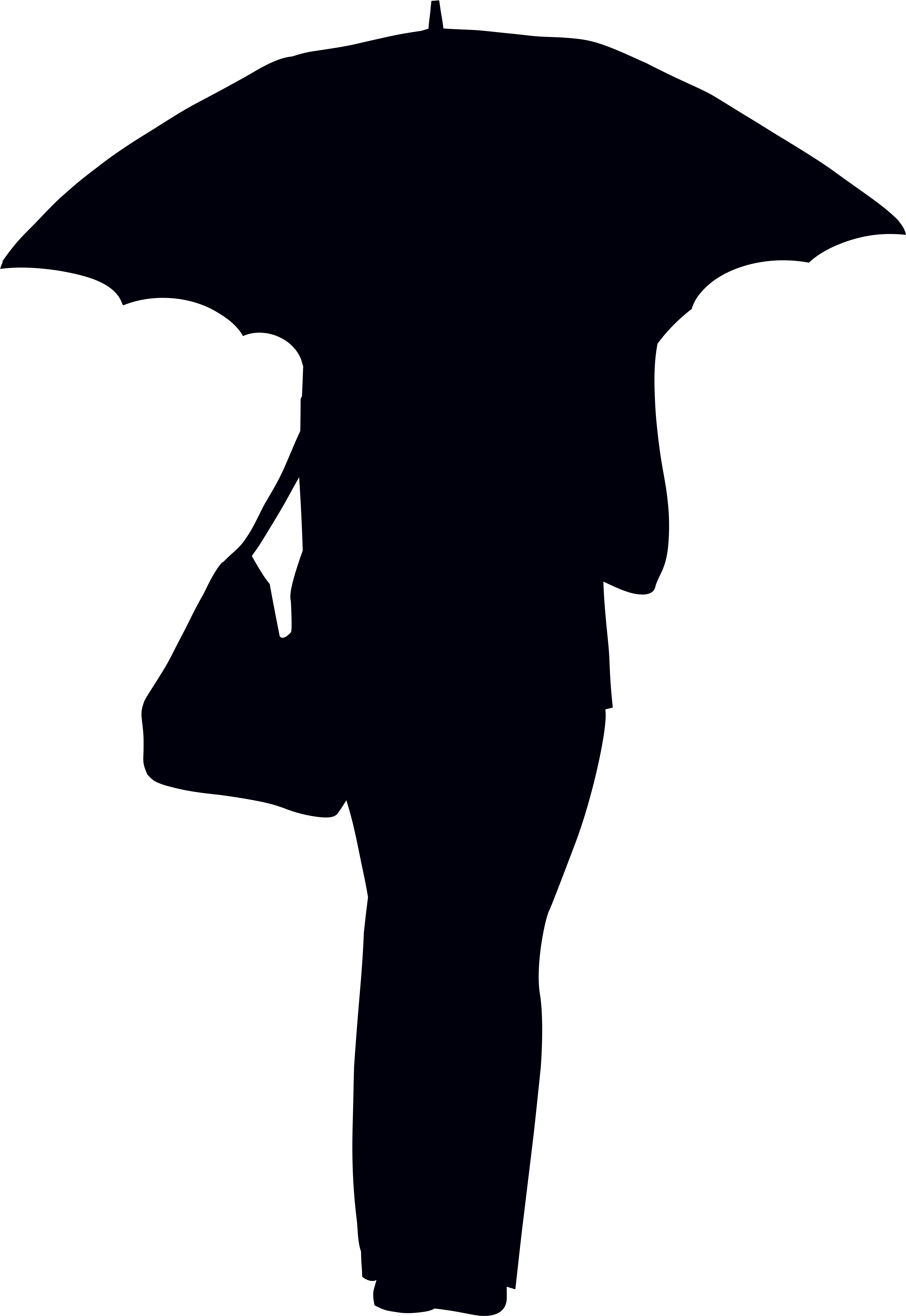 Woman With Umbrella Silhouette Png Clip Art - Woman Lying Down Silhouette Png Transparent Png (5530x8000), Png Download