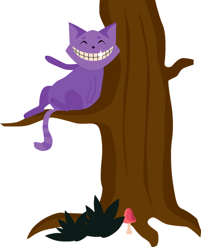 Cheshire Cat Clipart - Cartoon - Png Download (651x800), Png Download