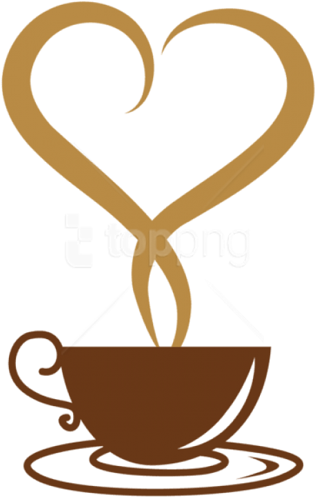 Free Png Download Deco Coffee Cup With Heart Png Vector - Clip Art Coffee Cups Transparent Png (457x721), Png Download