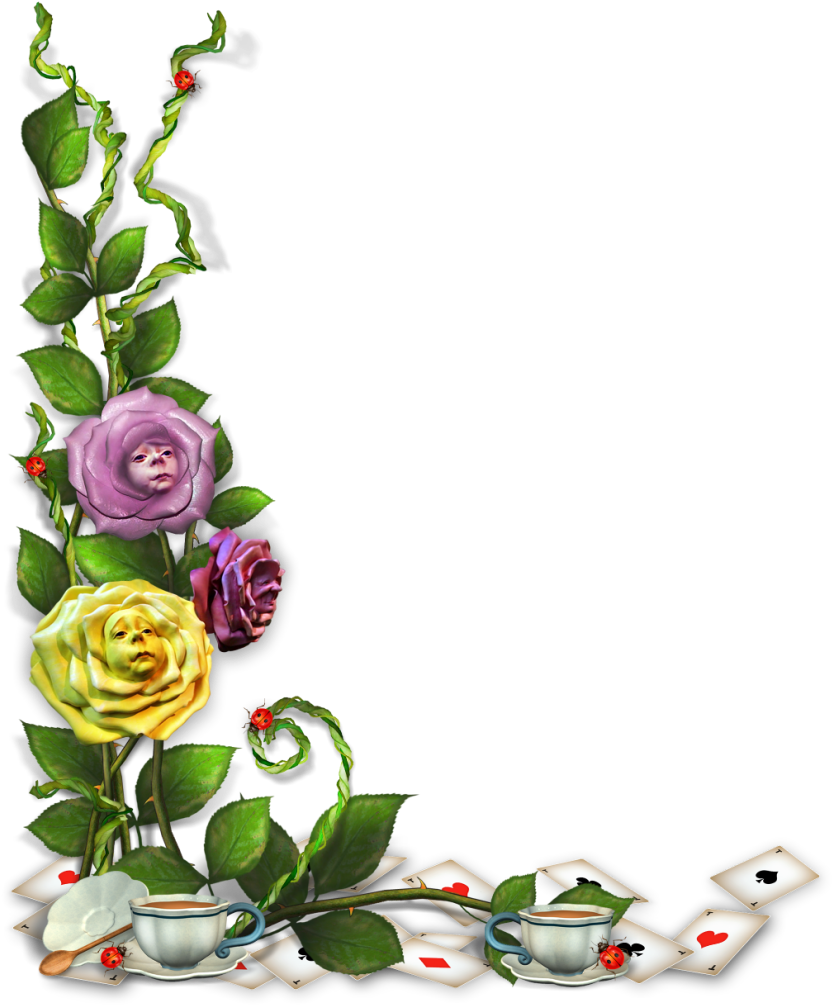 Frame Alice In Wonderland Border Clipart Full Size Clipart 5383245 Pinclipart