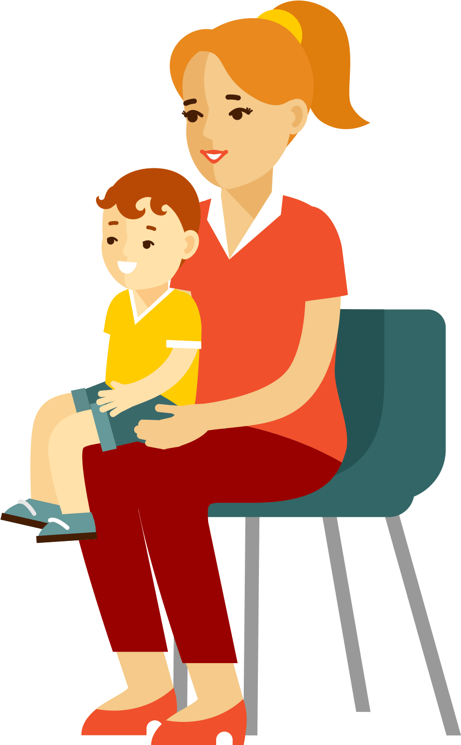 ماما همراه Clipart (1600x1498), Png Download