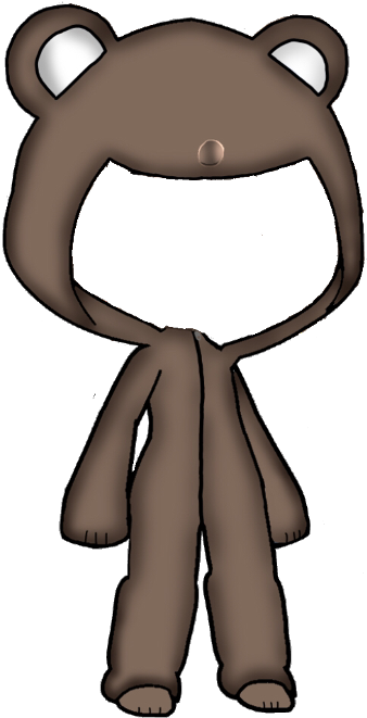 Cute Gacha Life Pajamas Clipart (480x841), Png Download