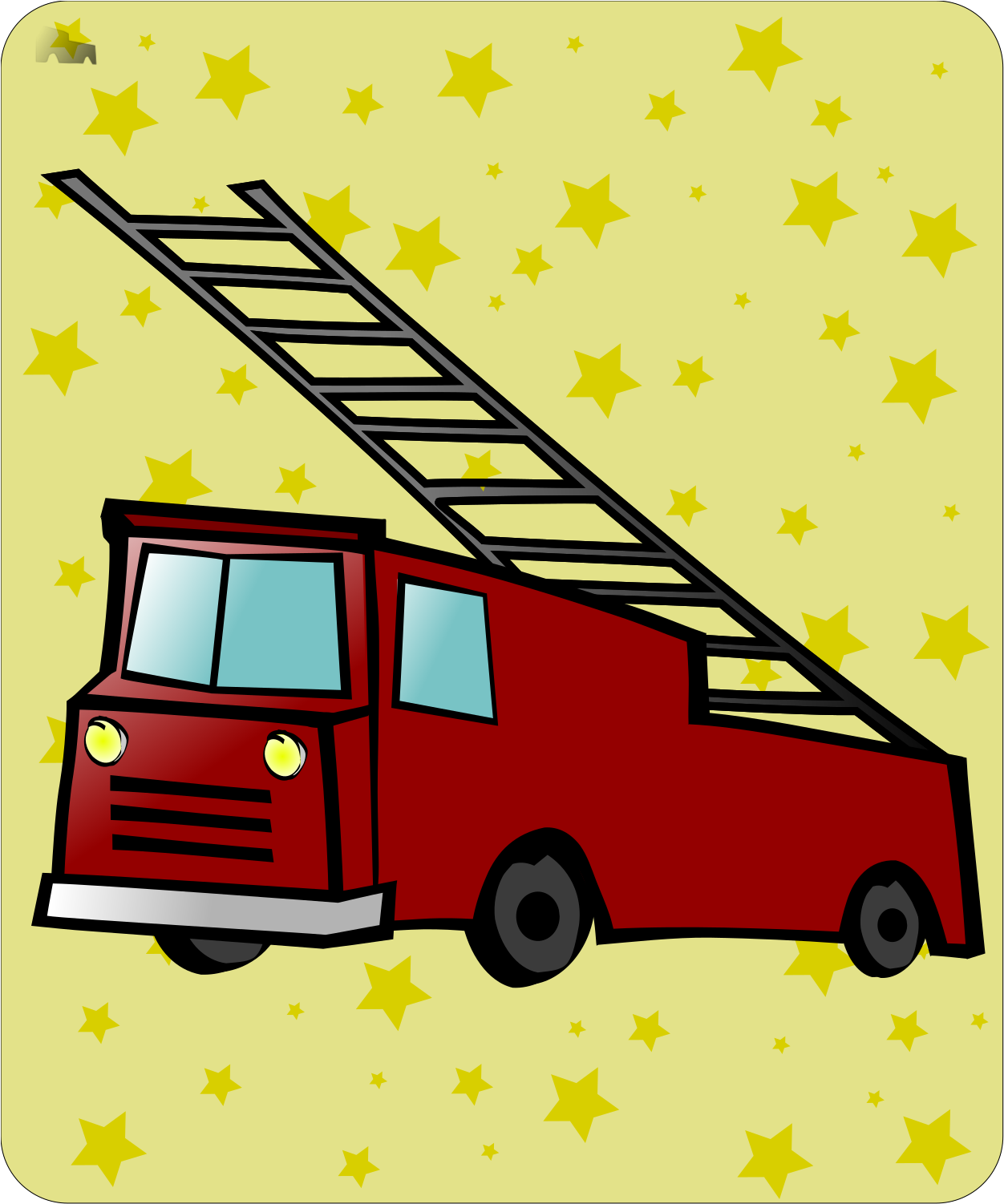 Carro De Bombeiros Para A Educação Infantil Clipart (1600x1600), Png Download