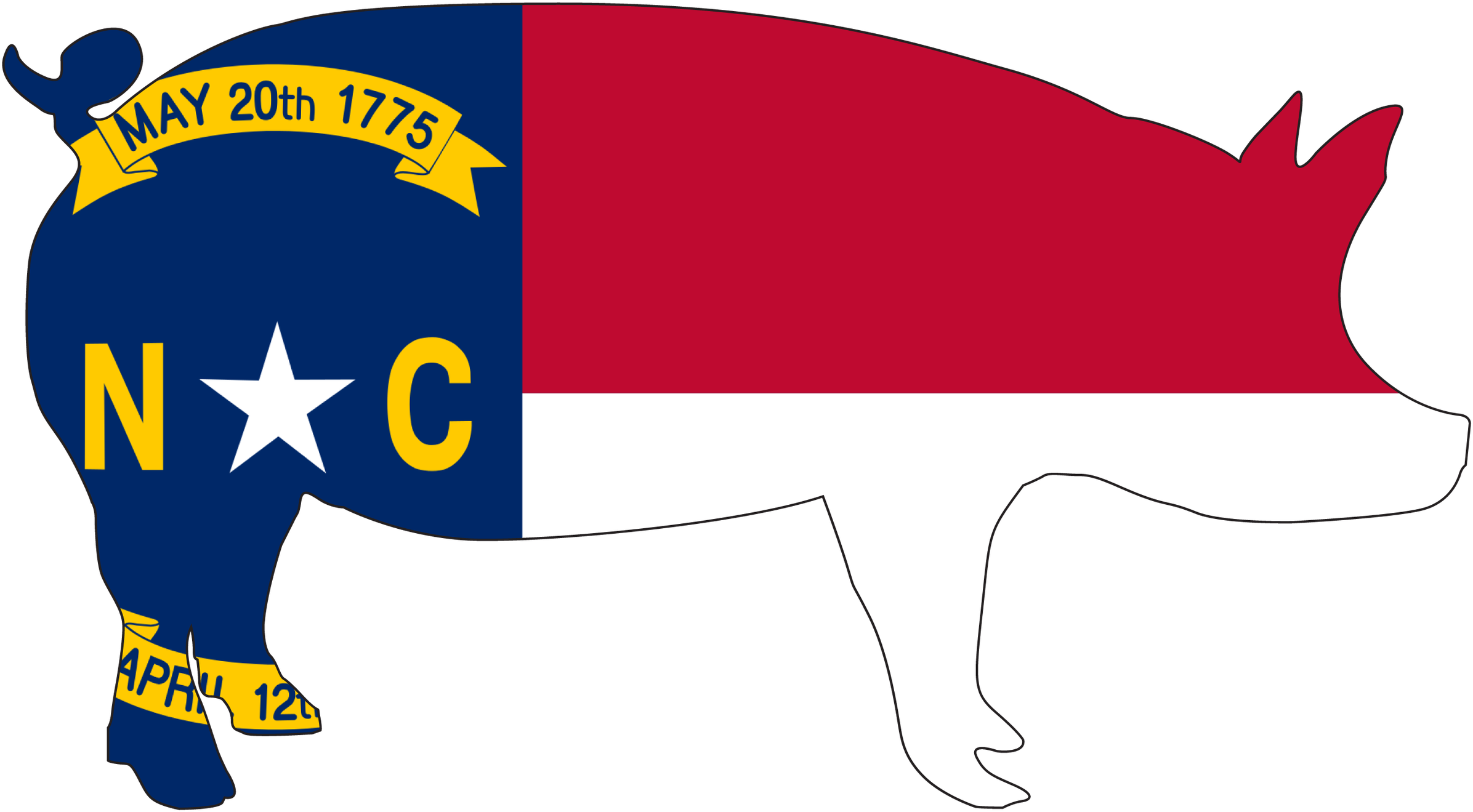 North Carolina State Flag Clipart (2417x1330), Png Download