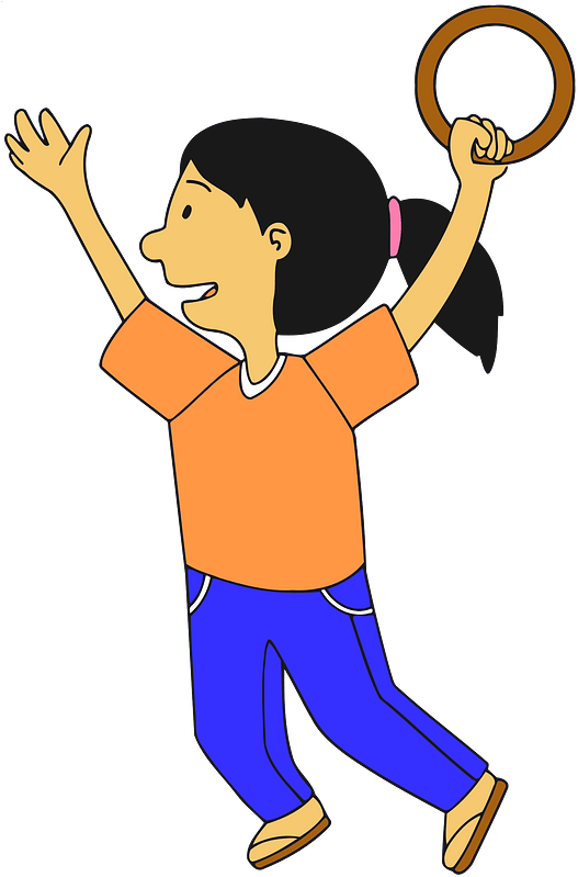 Girl Playing Outdoors Clipart - Apprendre En Jouant Maternelle - Png Download (536x800), Png Download