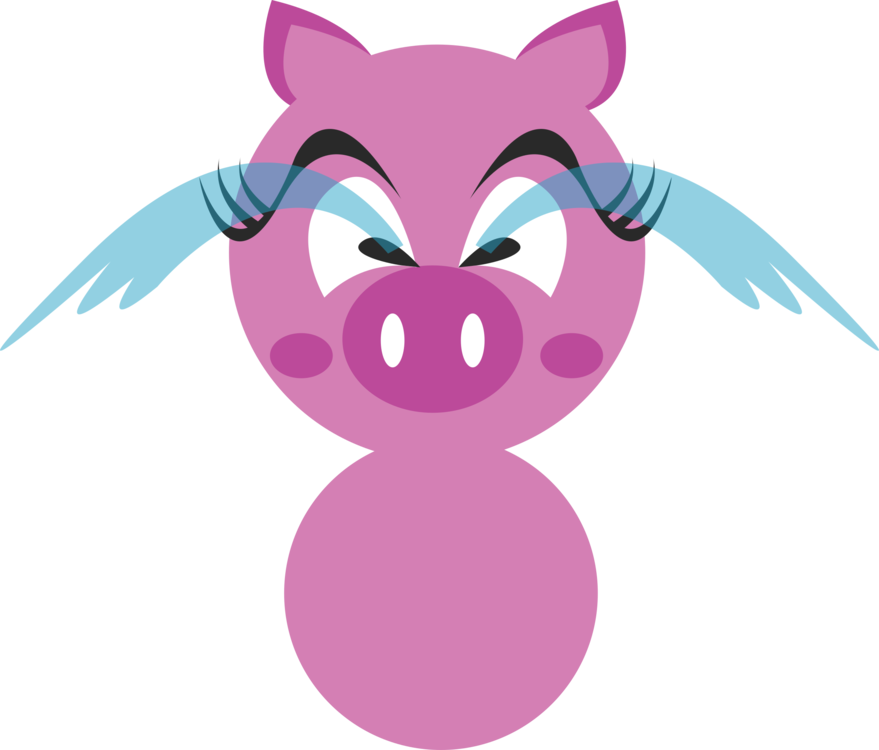 Crying, Sad, Animal, Girl, Pig, Woman - Clip Art - Png Download (640x546), Png Download
