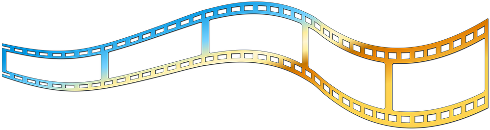 Colorful Film Strip Png Clipart (1020x340), Png Download