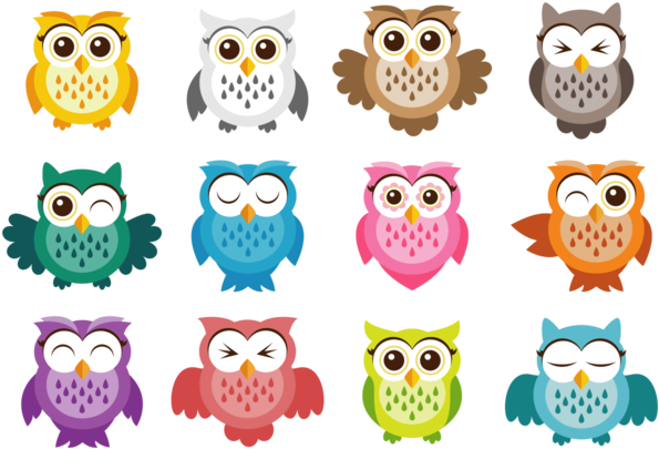 Cute Owl Vector Icons - Owl Cute Png Clipart (700x490), Png Download
