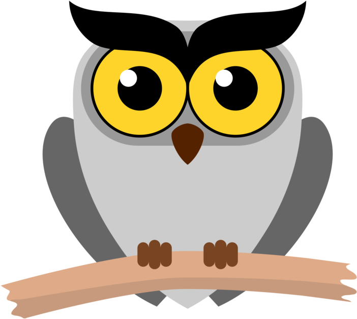 Owl,cartoon,snowy Owl - Owl Clip Art - Png Download (750x750), Png Download