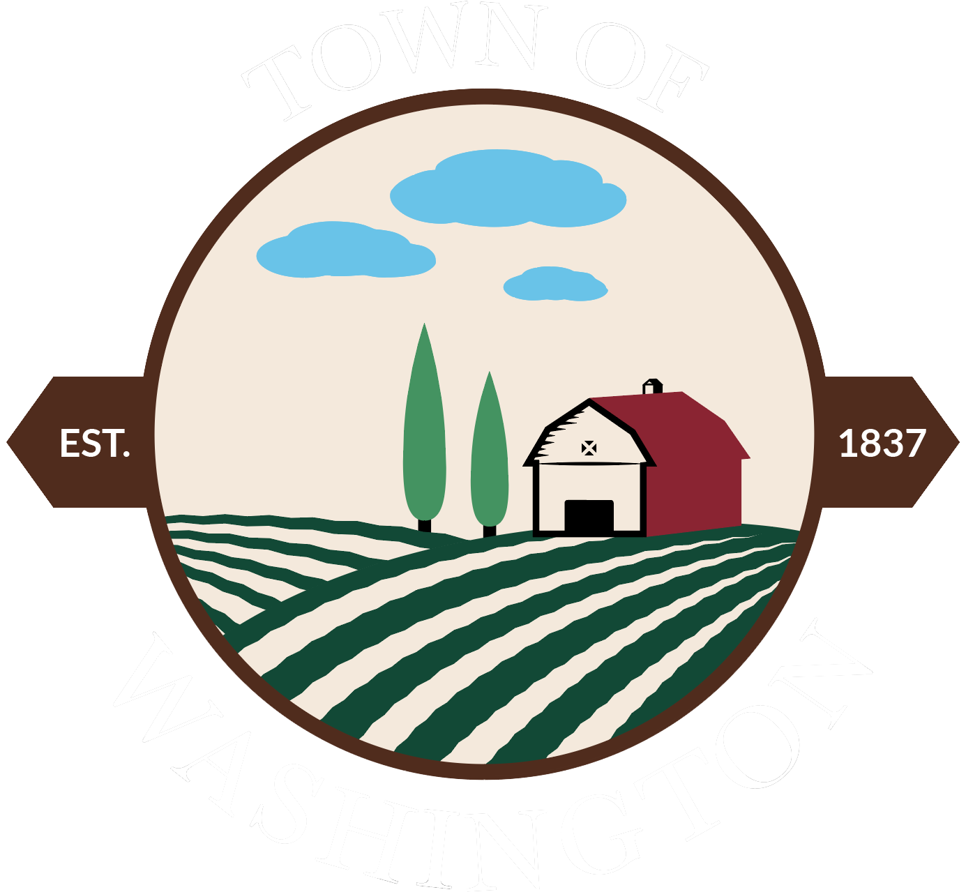 Town Of Washington - Farm House Logo Clipart (1572x1612), Png Download