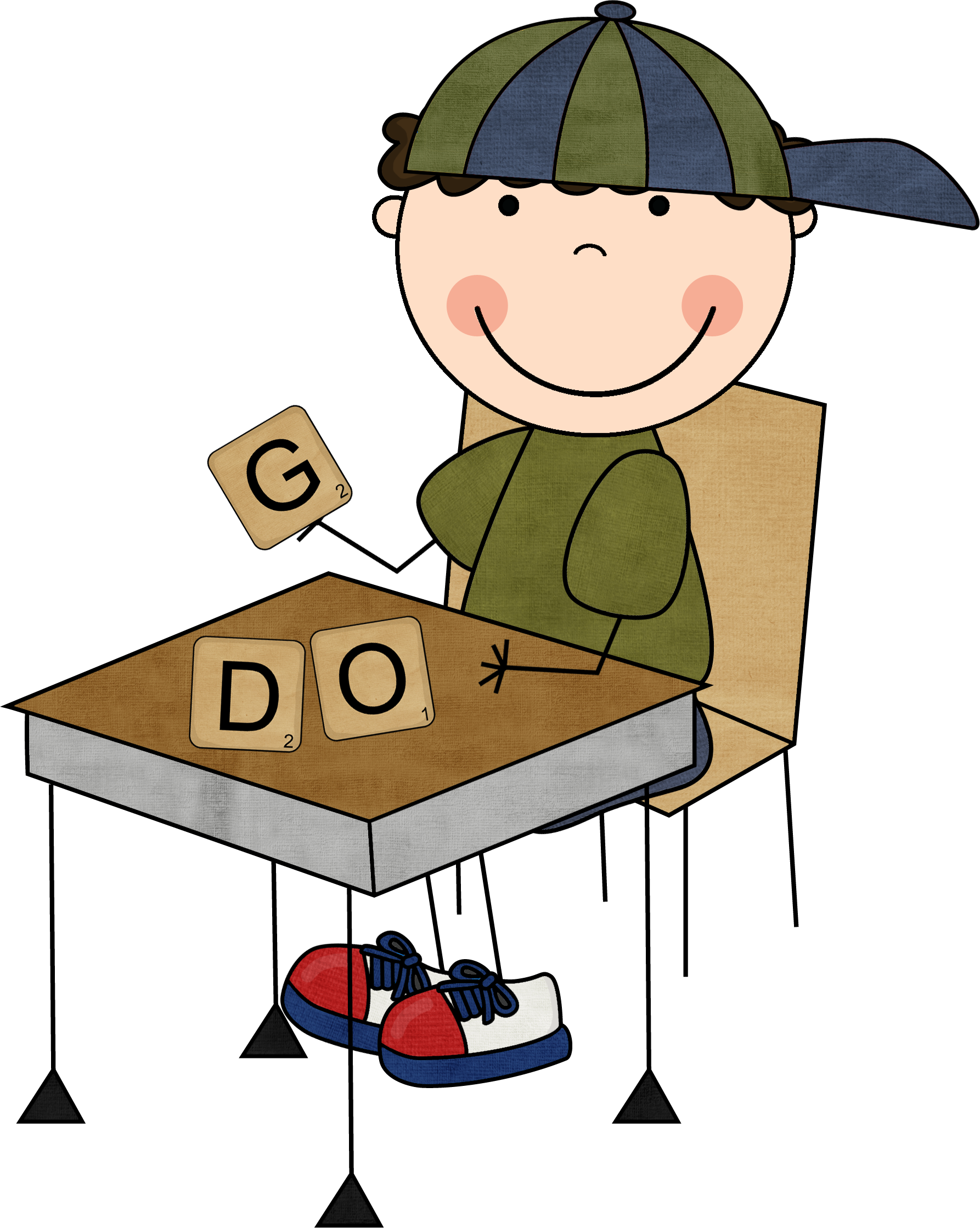 Index Of /images/scrappin Doodles/writing Kids 112310 - Word Work Clipart - Png Download (1786x2238), Png Download